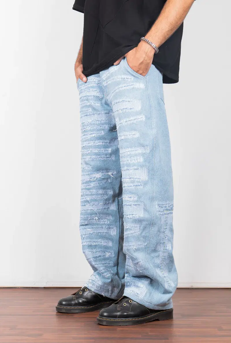 Thumbnail preview #2 for Distressed Blue Denim