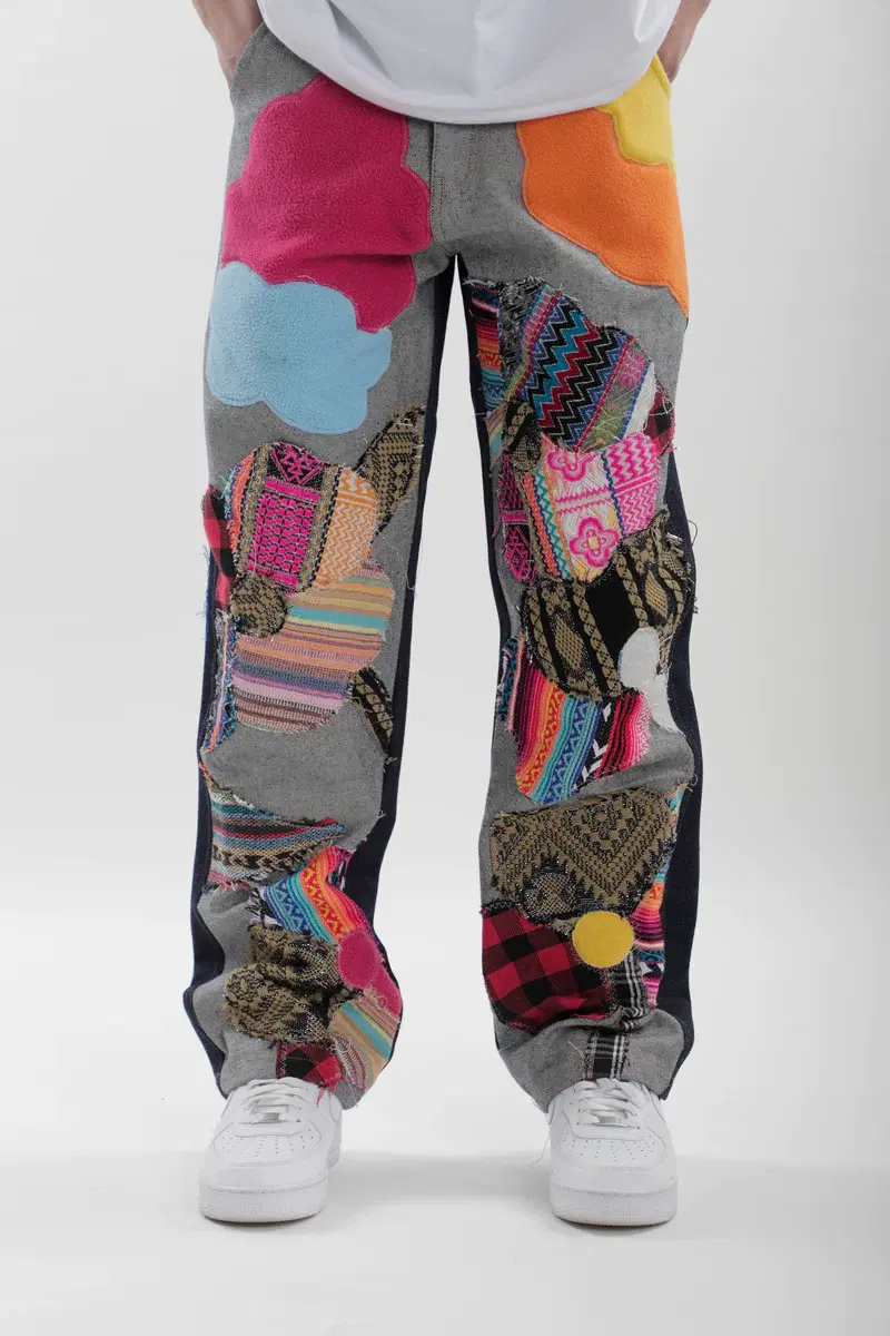 Thumbnail preview #0 for Petals Patchwork Jeans