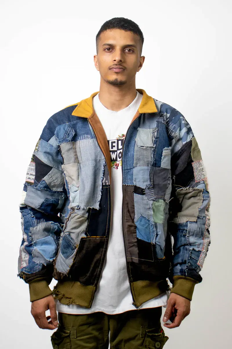Denim Upcycled Jacket, a product by TOFFLE