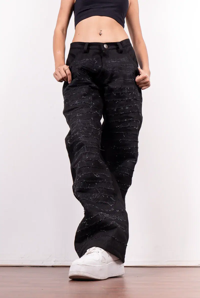 Thumbnail preview #2 for Distressed Black Denim