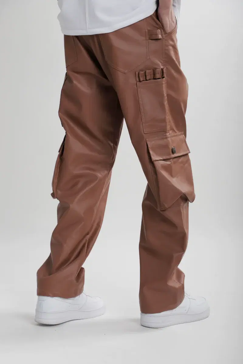 Thumbnail preview #3 for Leather Carpenter Pants - Brown