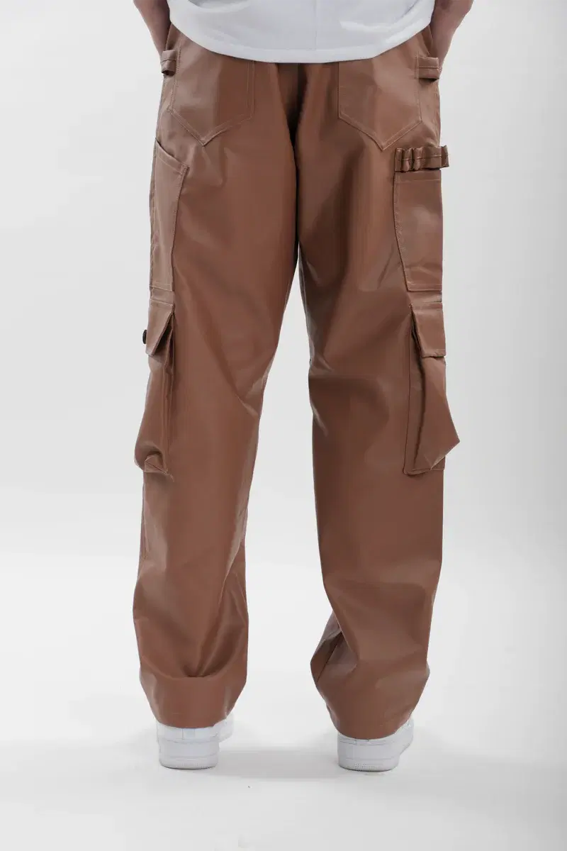 Thumbnail preview #2 for Leather Carpenter Pants - Brown