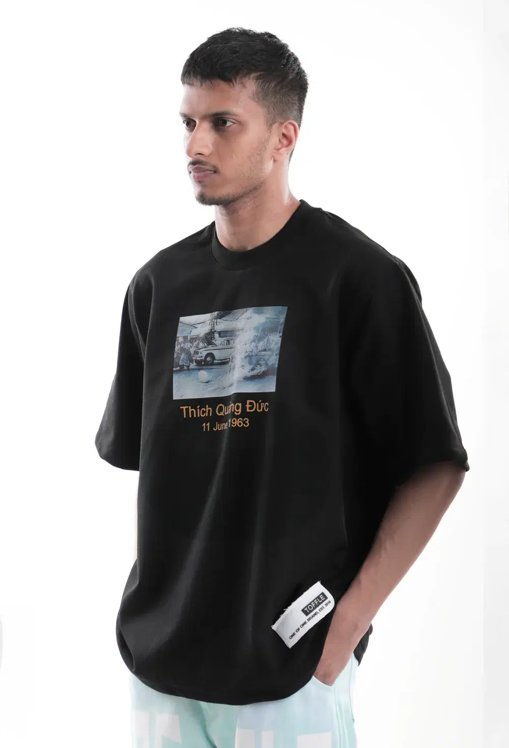 Thumbnail preview #1 for Monk On Fire T-shirt